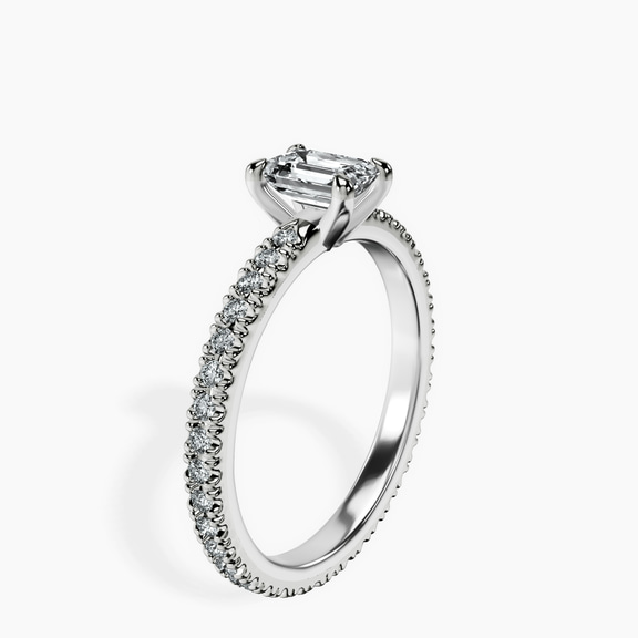 10kt White Gold Claire Full Eternity Lab Diamond Ring standing product image one