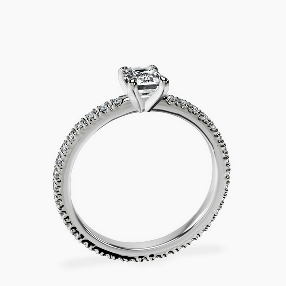 10kt White Gold Claire Full Eternity Lab Diamond Ring side right image one