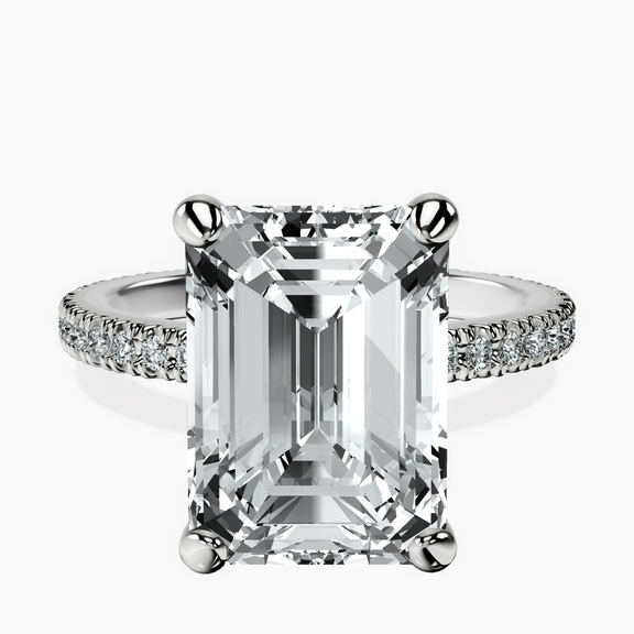 Platinum Claire Full Eternity Lab Diamond Ring front image
