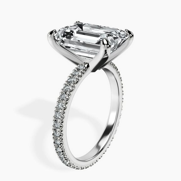Platinum Claire Full Eternity Lab Diamond Ring standing product image one
