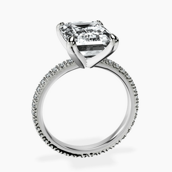 Platinum Claire Full Eternity Lab Diamond Ring side right image one