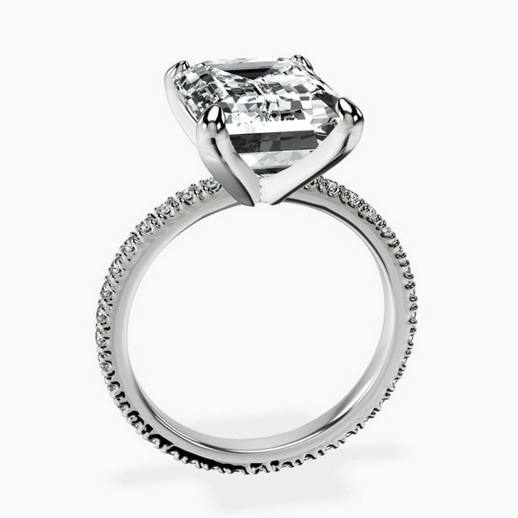 10kt White Gold Claire Full Eternity Lab Diamond Ring side right image one