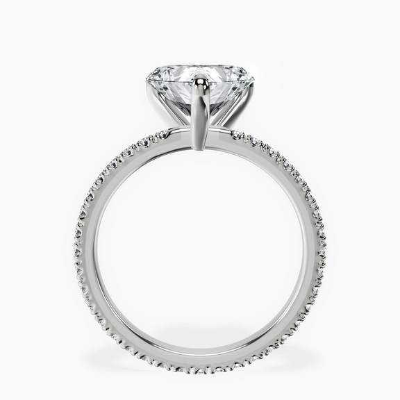 Platinum Claire Full Eternity Lab Diamond Ring side right image one