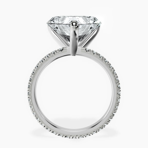 Platinum Claire Full Eternity Lab Diamond Ring side right image one