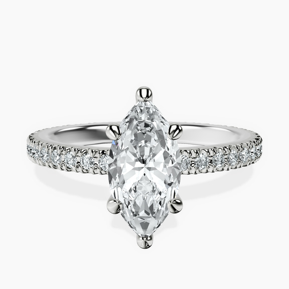 18kt White Gold Claire Full Eternity Lab Diamond Ring front image