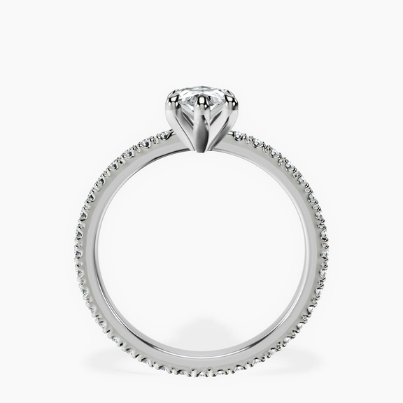18kt White Gold Claire Full Eternity Lab Diamond Ring side right image one