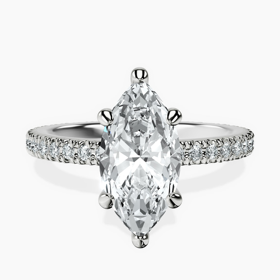 Platinum Claire Full Eternity Lab Diamond Ring front image