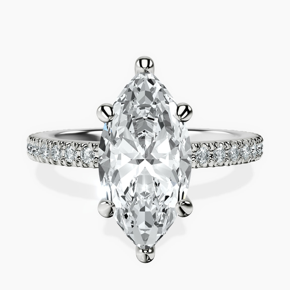 Platinum Claire Full Eternity Lab Diamond Ring front image