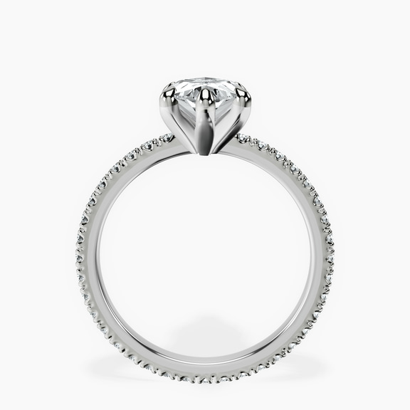 Platinum Claire Full Eternity Lab Diamond Ring side right image one