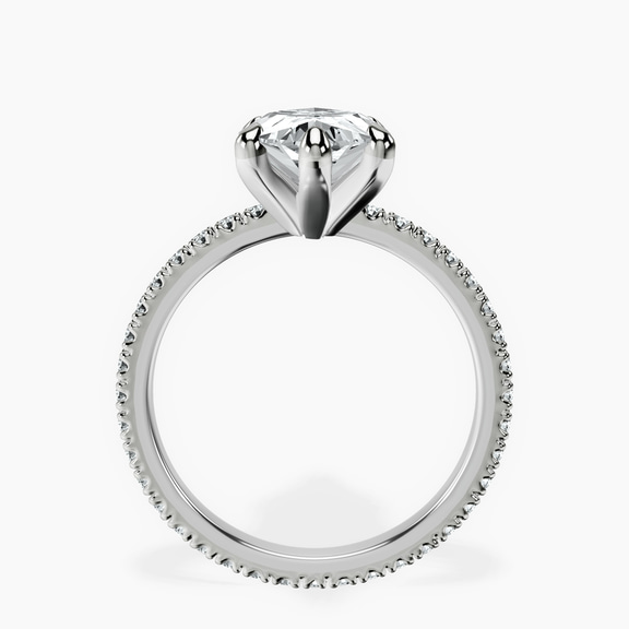 14kt White Gold Claire Full Eternity Lab Diamond Ring side right image one
