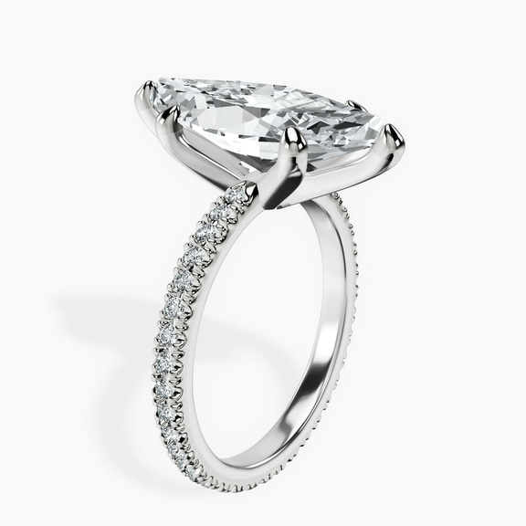 Platinum Claire Full Eternity Lab Diamond Ring standing product image one