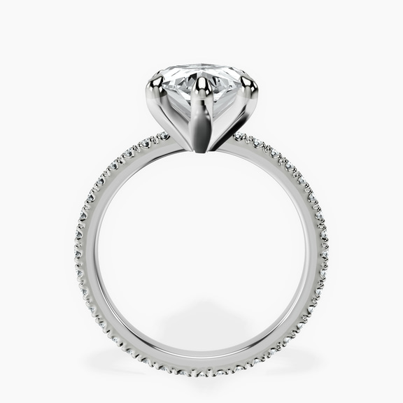 Platinum Claire Full Eternity Lab Diamond Ring side right image one