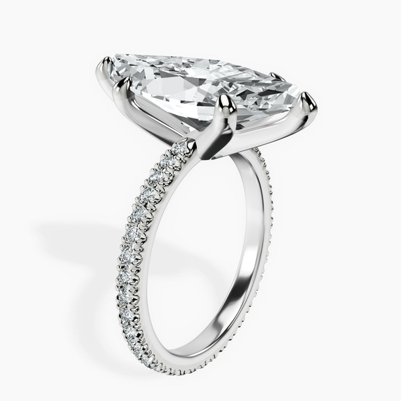 10kt White Gold Claire Full Eternity Lab Diamond Ring standing product image one