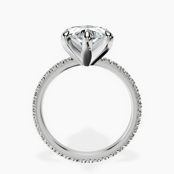 10kt White Gold Claire Full Eternity Lab Diamond Ring side right image one