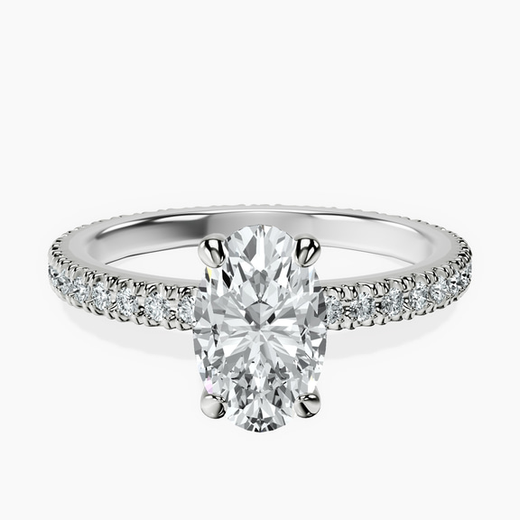 18kt White Gold Claire Full Eternity Lab Diamond Ring front image