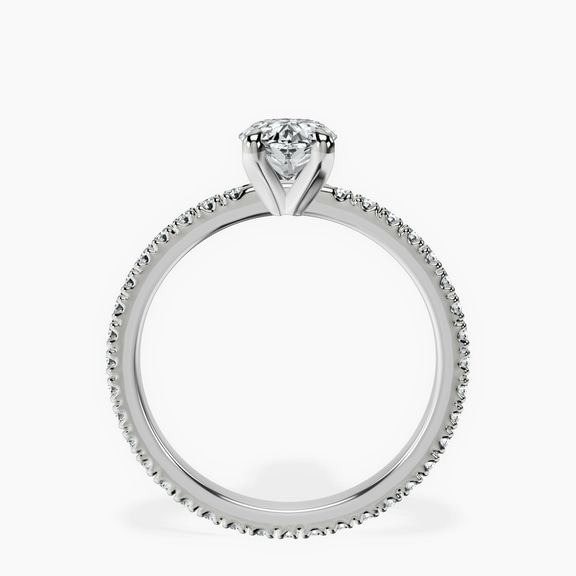 18kt White Gold Claire Full Eternity Lab Diamond Ring side right image one