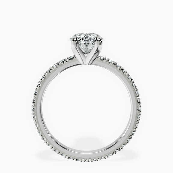 14ct White Gold Claire Full Eternity Lab Diamond Ring side right image one