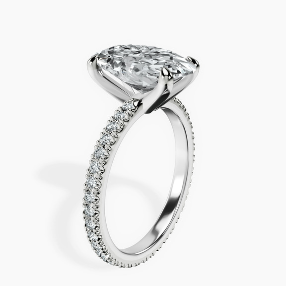 18kt White Gold Claire Full Eternity Lab Diamond Ring standing product image one