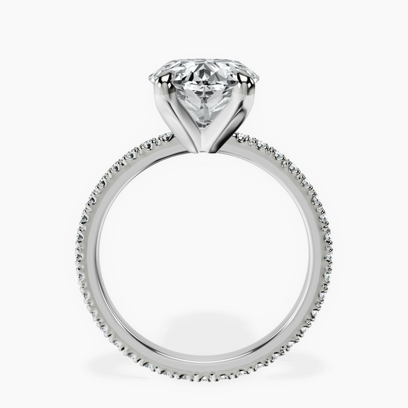 10kt White Gold Claire Full Eternity Lab Diamond Ring side right image one