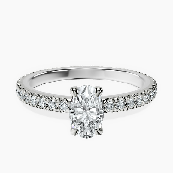 18kt White Gold Claire Full Eternity Lab Diamond Ring front image