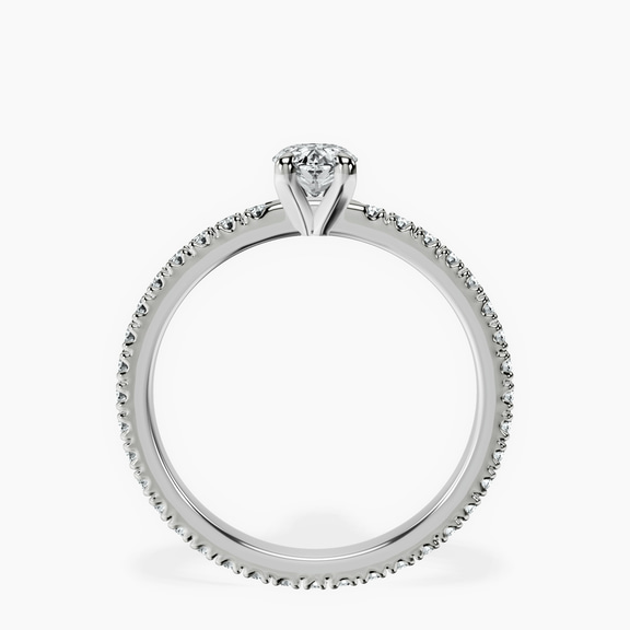18kt White Gold Claire Full Eternity Lab Diamond Ring side right image one