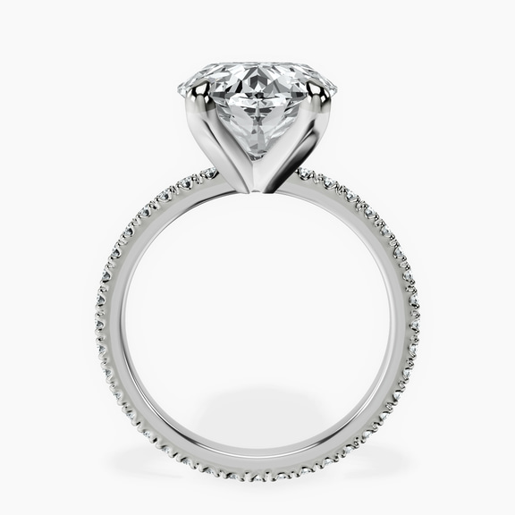 10kt White Gold Claire Full Eternity Lab Diamond Ring side right image one
