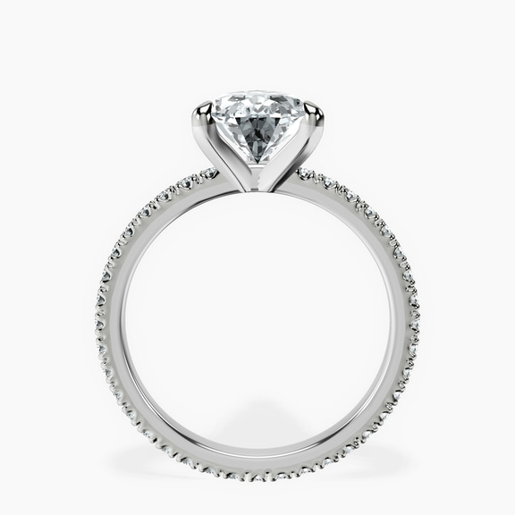 Platinum Claire Full Eternity Lab Diamond Ring side right image one