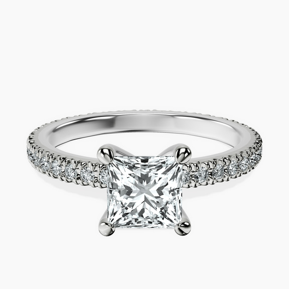 Platinum Claire Full Eternity Lab Diamond Ring front image