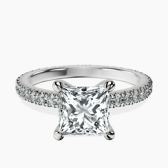 Platinum Claire Full Eternity Lab Diamond Ring front image