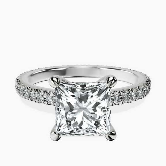 Platinum Claire Full Eternity Lab Diamond Ring front image