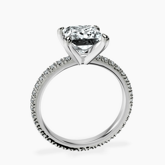 Platinum Claire Full Eternity Lab Diamond Ring side right image one