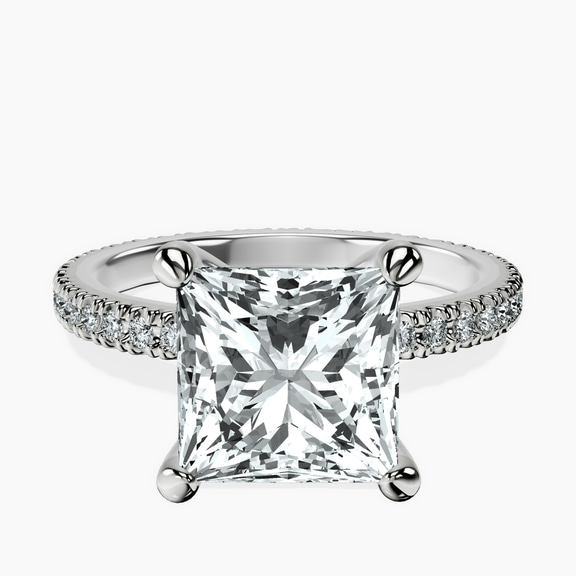 14kt White Gold Claire Full Eternity Lab Diamond Ring front image