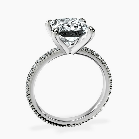 14kt White Gold Claire Full Eternity Lab Diamond Ring side right image one