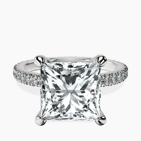 18kt White Gold Claire Full Eternity Lab Diamond Ring front image