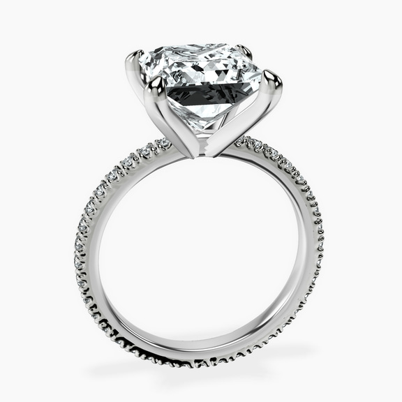 18kt White Gold Claire Full Eternity Lab Diamond Ring side right image one