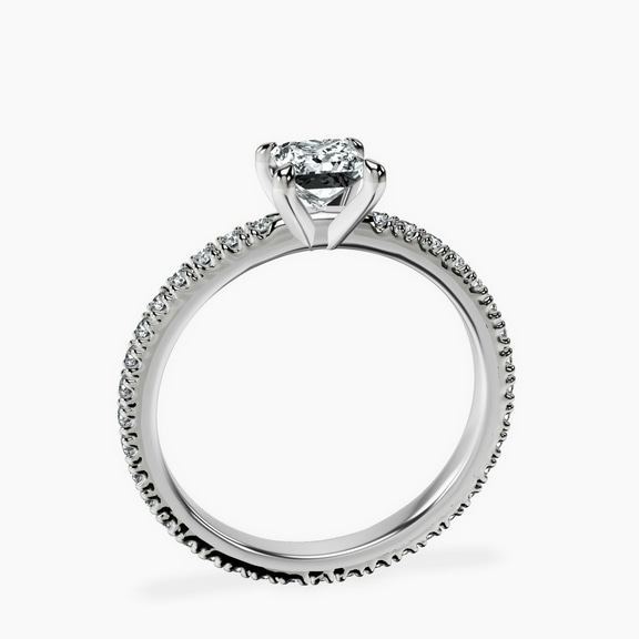 14kt White Gold Claire Full Eternity Lab Diamond Ring side right image one
