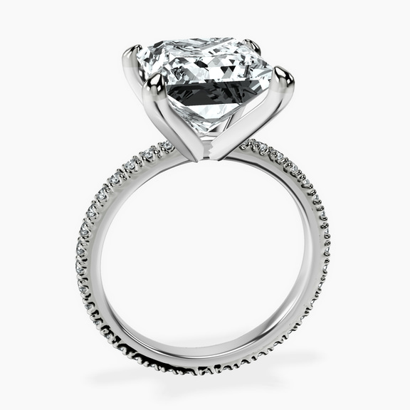 10kt White Gold Claire Full Eternity Lab Diamond Ring side right image one