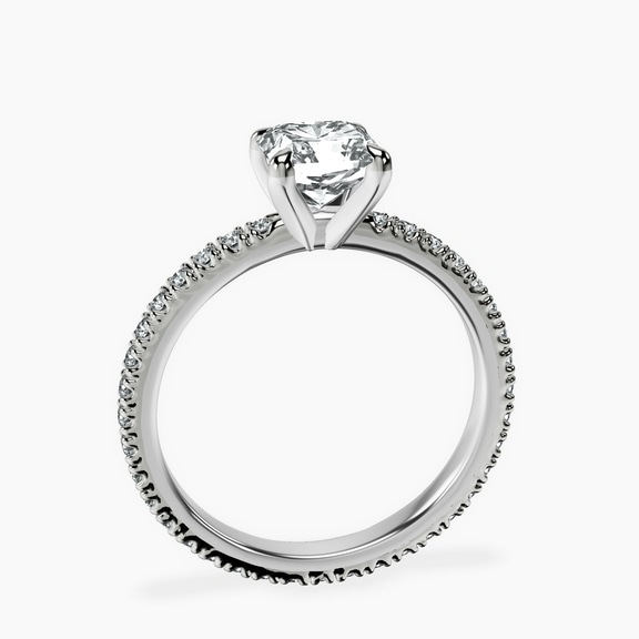 14kt White Gold Claire Full Eternity Lab Diamond Ring side right image one