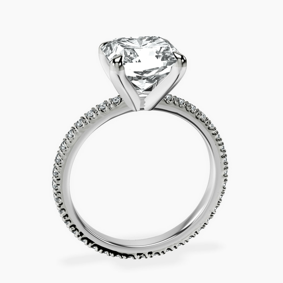 Platinum Claire Full Eternity Lab Diamond Ring side right image one