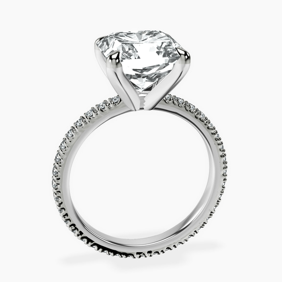 14kt White Gold Claire Full Eternity Lab Diamond Ring side right image one