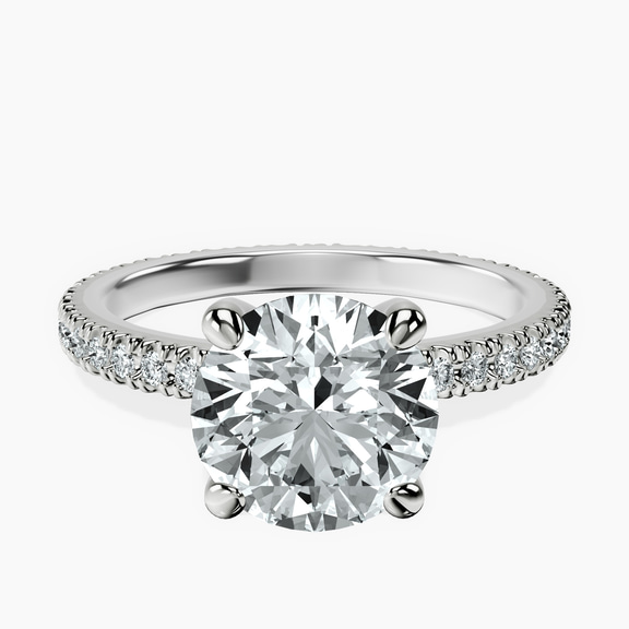 18kt White Gold Claire Full Eternity Lab Diamond Ring front image