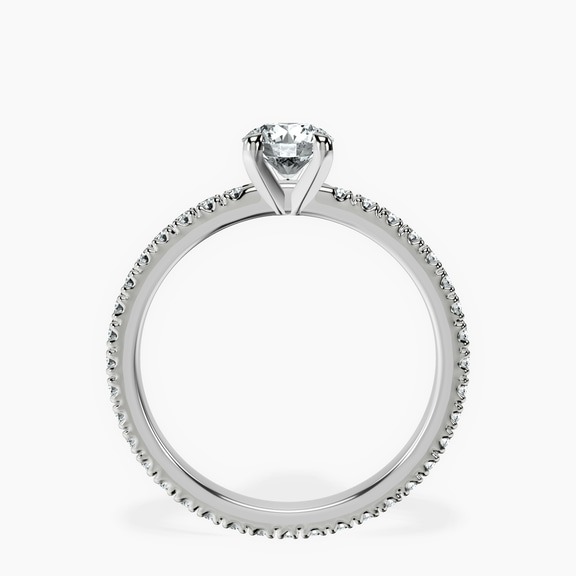 10kt White Gold Claire Full Eternity Lab Diamond Ring side right image one