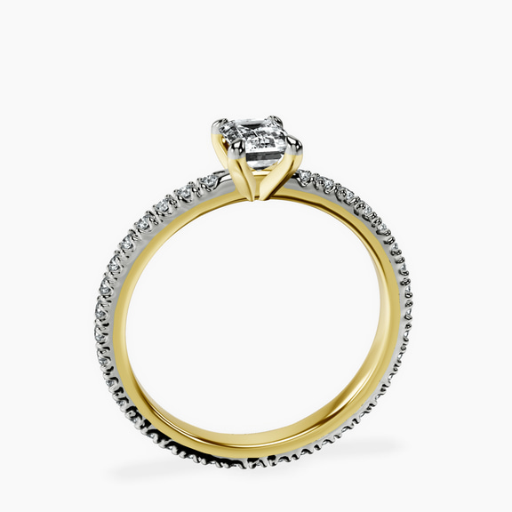 10kt Yellow Gold Claire Full Eternity Lab Diamond Ring side right image one