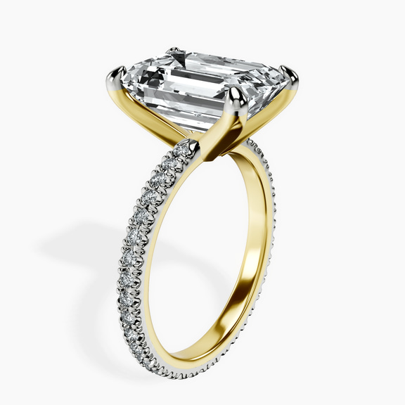 10kt Yellow Gold Claire Full Eternity Lab Diamond Ring standing product image one