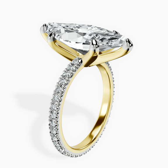 14kt Yellow Gold Claire Full Eternity Lab Diamond Ring standing product image one