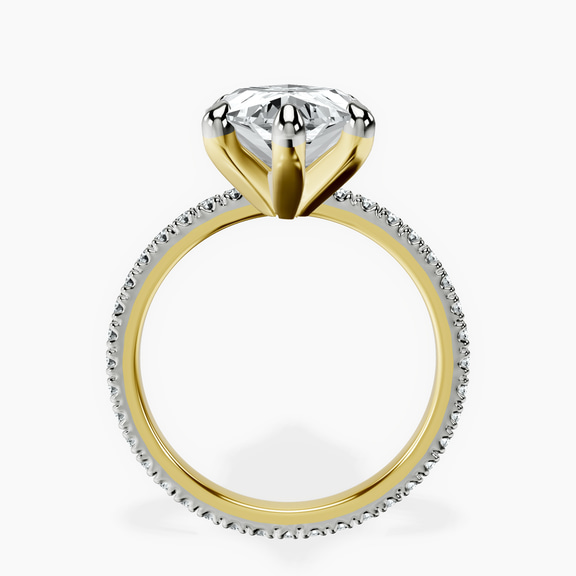 14kt Yellow Gold Claire Full Eternity Lab Diamond Ring side right image one