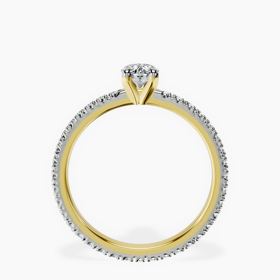 18kt Yellow Gold Claire Full Eternity Lab Diamond Ring side right image one