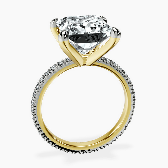 14kt Yellow Gold Claire Full Eternity Lab Diamond Ring side right image one