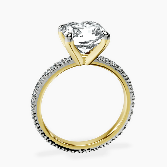 10kt Yellow Gold Claire Full Eternity Lab Diamond Ring side right image one