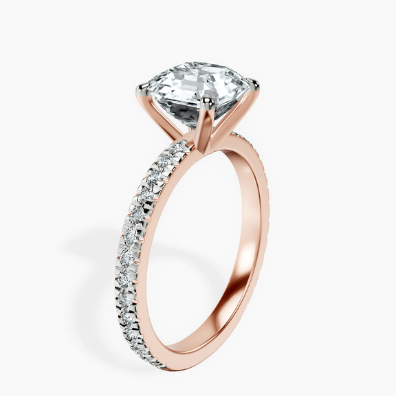 14kt Rose Gold Emily Eternity Lab Diamond Ring standing product image one
